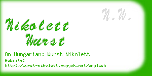 nikolett wurst business card